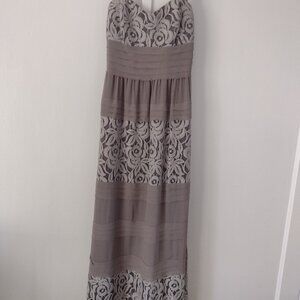 BCBG Generation taupe fully lined maxi dress size xs